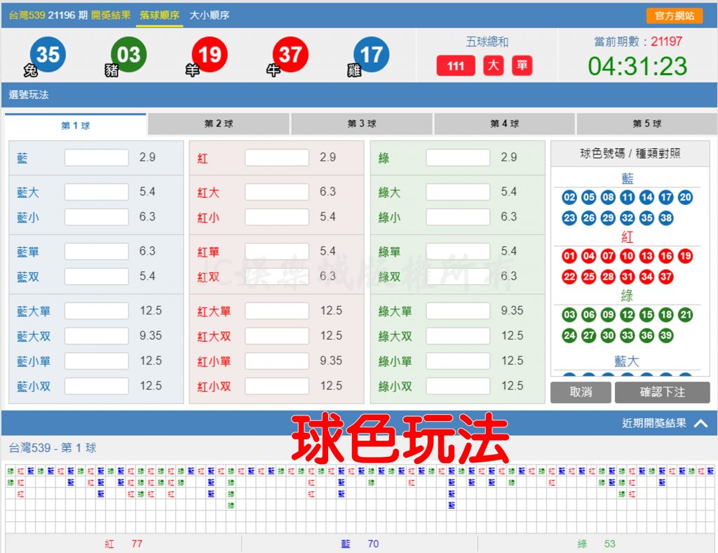 Taiwan lottery 539