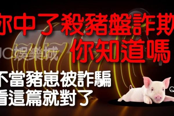 【出金最快的娛樂城】你中了殺豬盤詐欺你知道嗎？不當豬崽被詐騙，看這篇就對了！