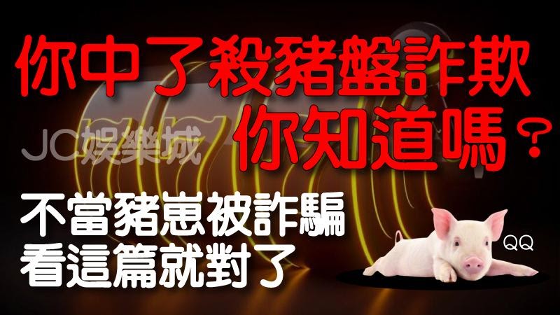 【出金最快的娛樂城】你中了殺豬盤詐欺你知道嗎？不當豬崽被詐騙，看這篇就對了！